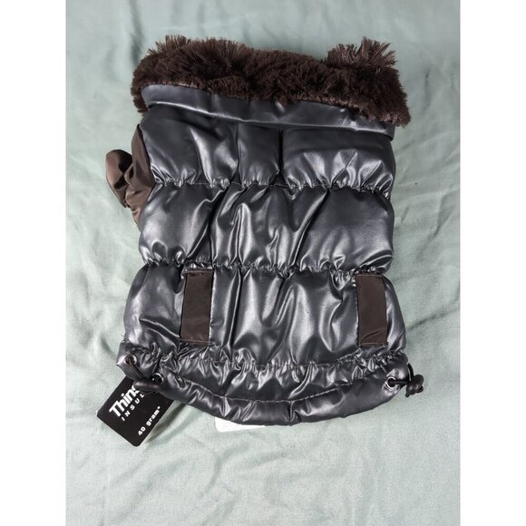 Pet Life 1BKXS  Black Metallic Fashion Pet Parka Coat X-Small - Measure In Photo - Picture 7 of 9